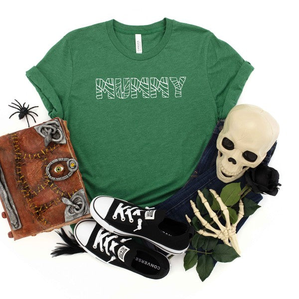 Mummy Halloween Short Sleeve Graphic Tee