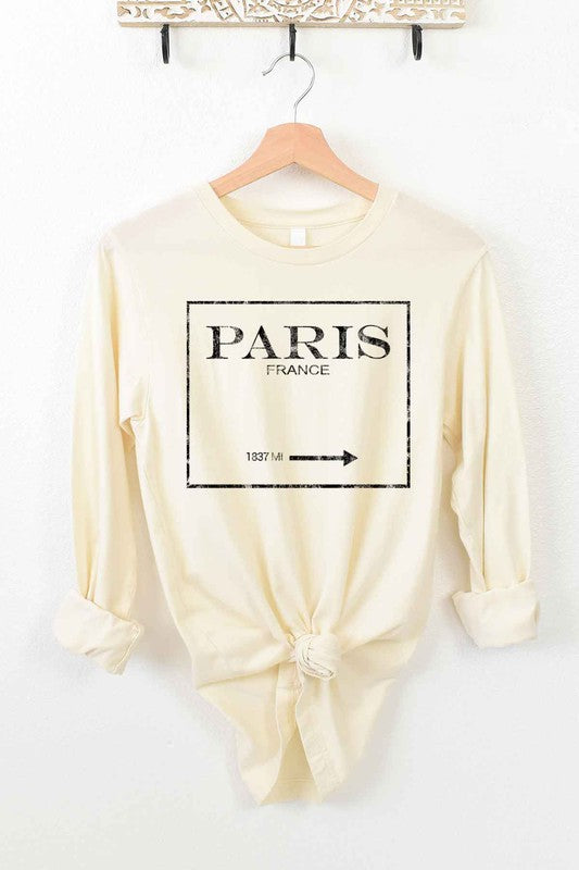 PARIS FRANCE LONG SLEEVE TEE