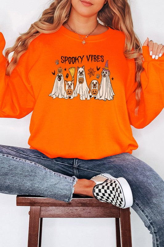 Halloween Spooky Vibes Dog Costumes Sweatshirt