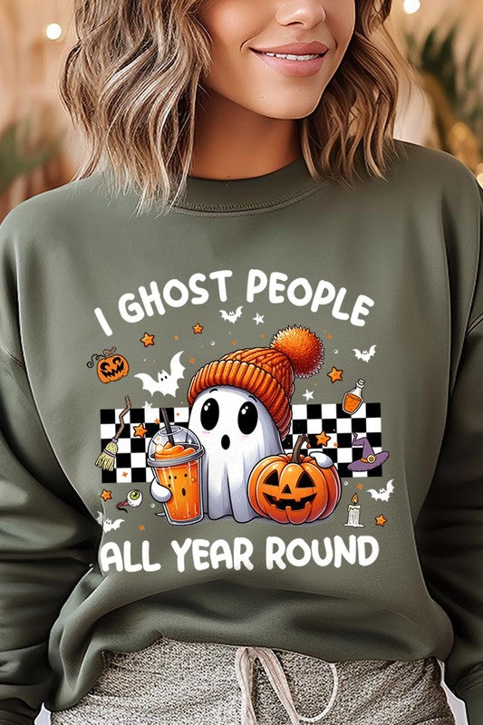 I Ghost People Graphic Fleece Sweatshirts