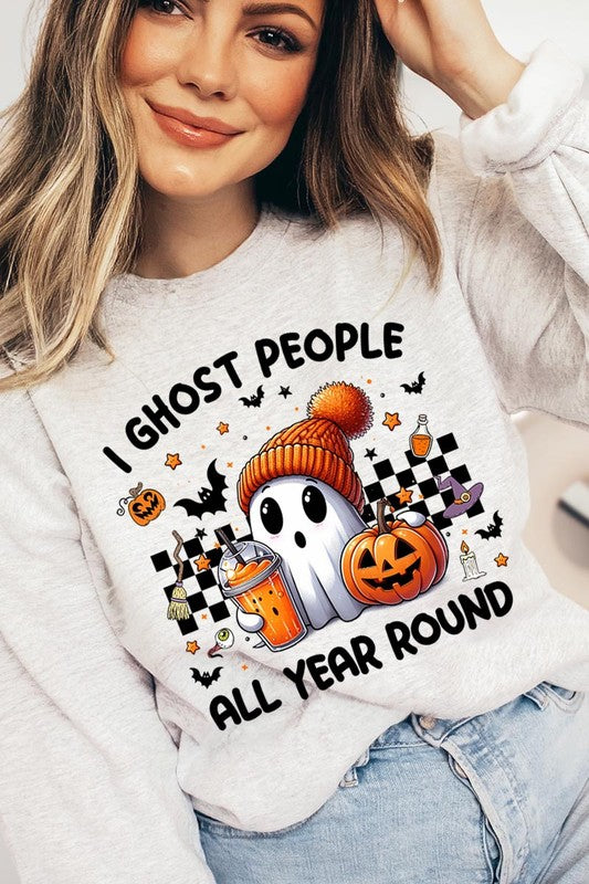 I Ghost People Graphic Fleece Sweatshirts