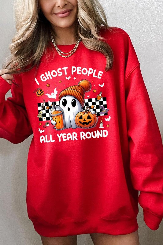 I Ghost People Graphic Fleece Sweatshirts