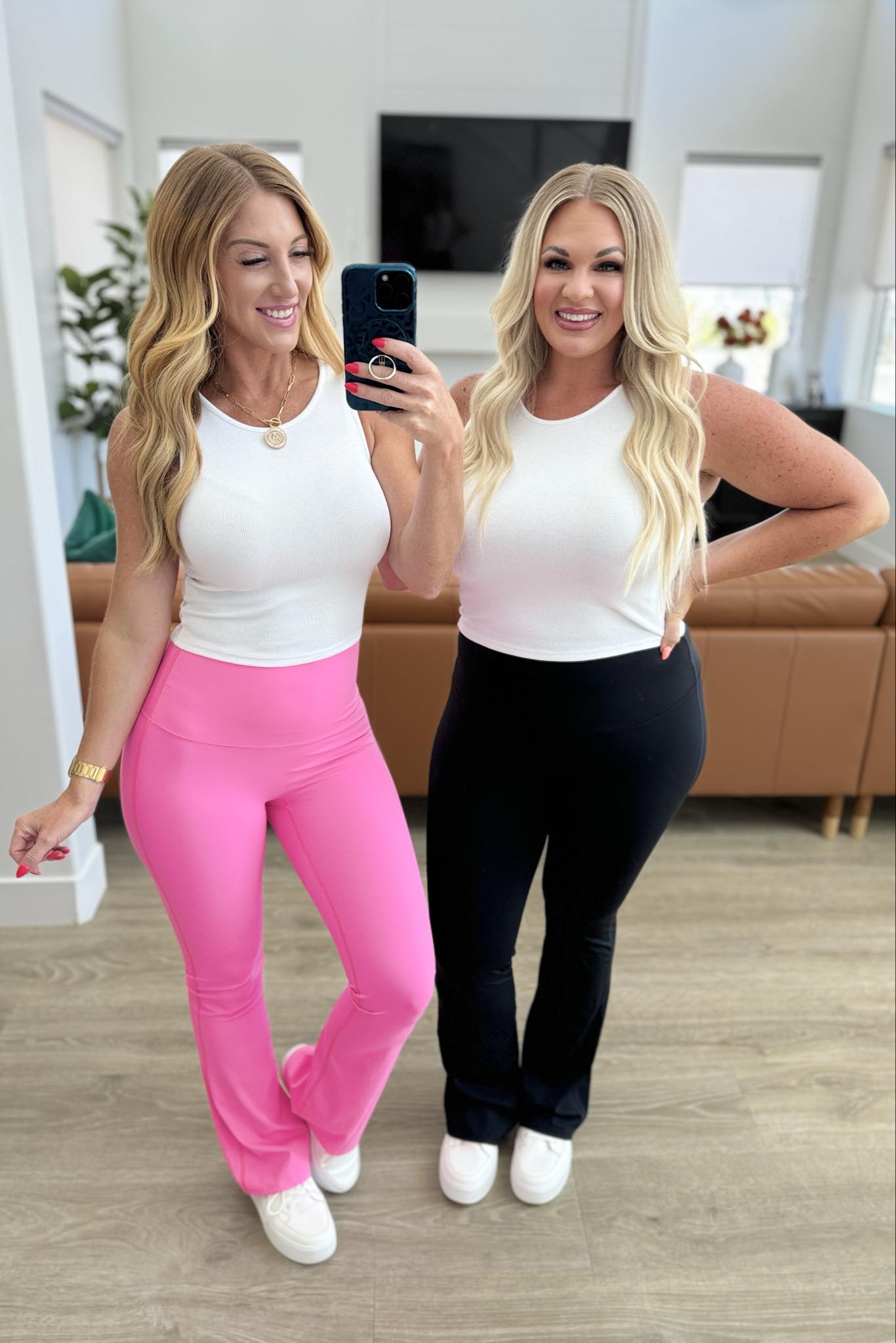 Fallon Flare Suck and Tuck Leggings in Two Colors