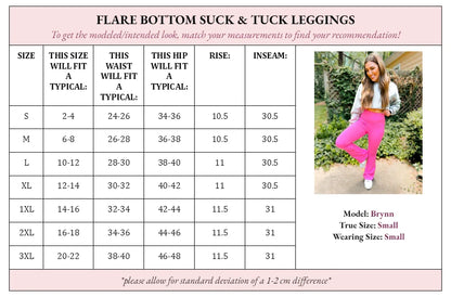 Fallon Flare Suck and Tuck Leggings in Two Colors