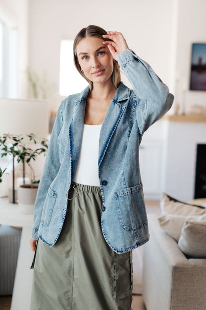 Bibi - Business Brunch Denim Blazer