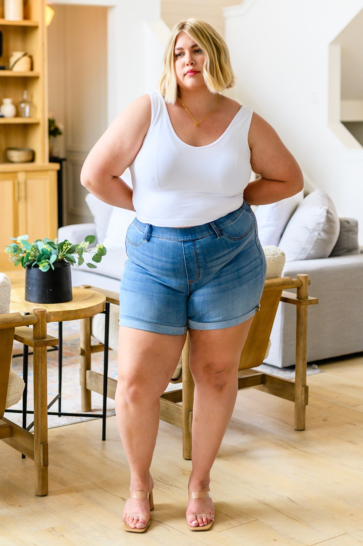 YELETE - Carefree Seamless Reversible Tank in White