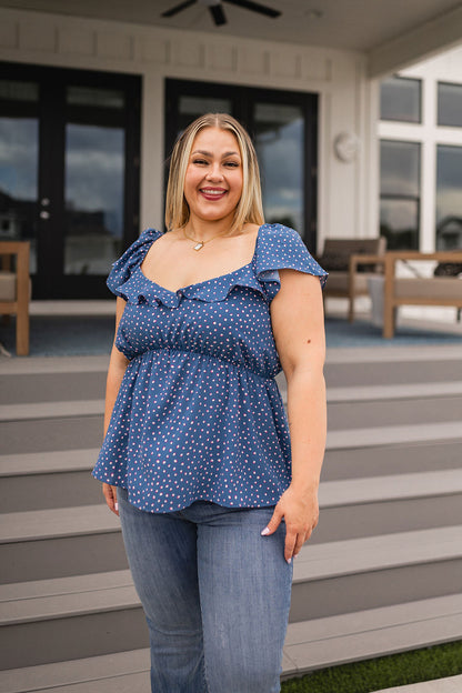 ANDREE BY UNIT - Connect the Dots Peplum Blouse