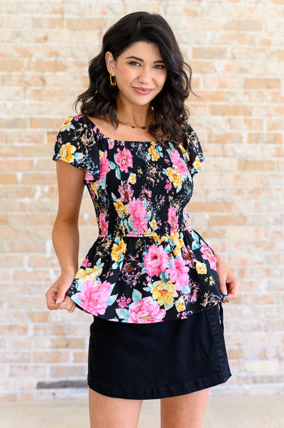 EMILY WONDER - Constantly Cute Floral Top in Black Multi