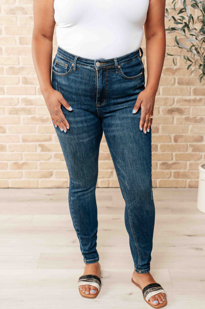 JUDY BLUE High Rise Control Top Skinny Jeans