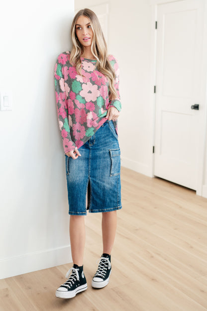 RISEN -Always Be There Cargo Denim Skirt