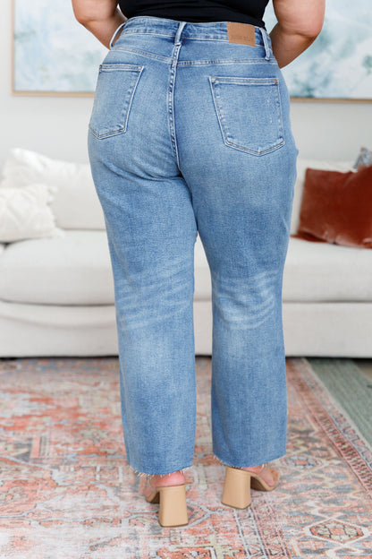 JUDY BLUE Rigid Magic Destroy Slim Straight Jeans