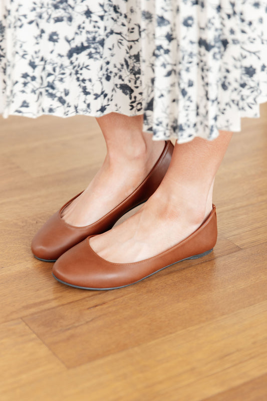 SODA On Your Toes Ballet Flats in Camel