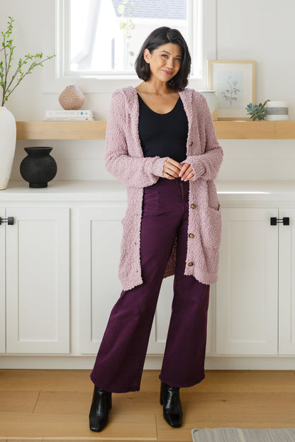 MICA -  High Rise Wide Leg Jeans in Plum