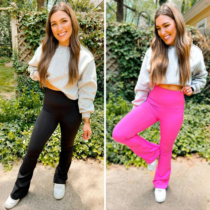 Fallon Flare Suck and Tuck Leggings in Two Colors