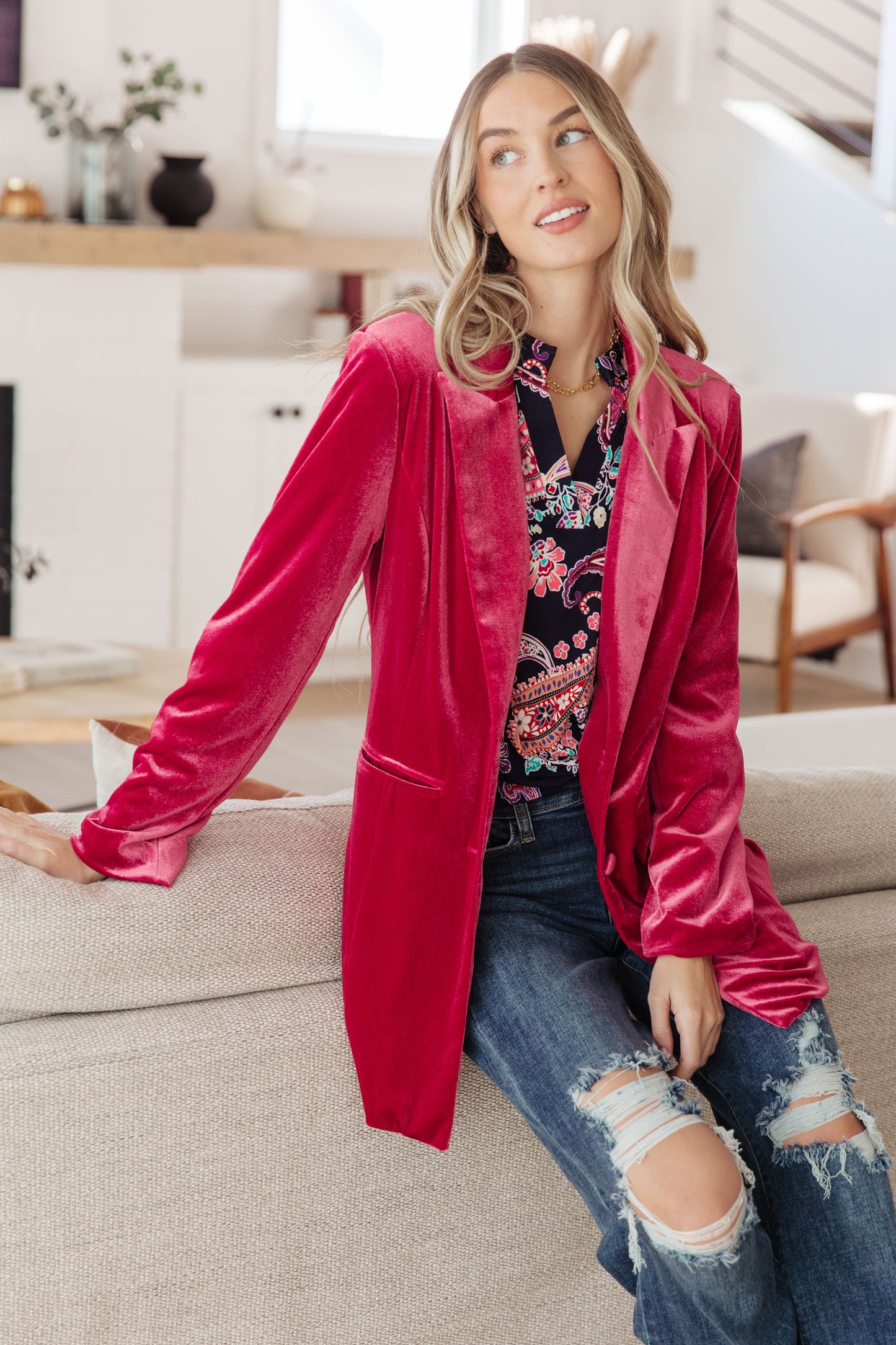 Verity Velvet Blazer