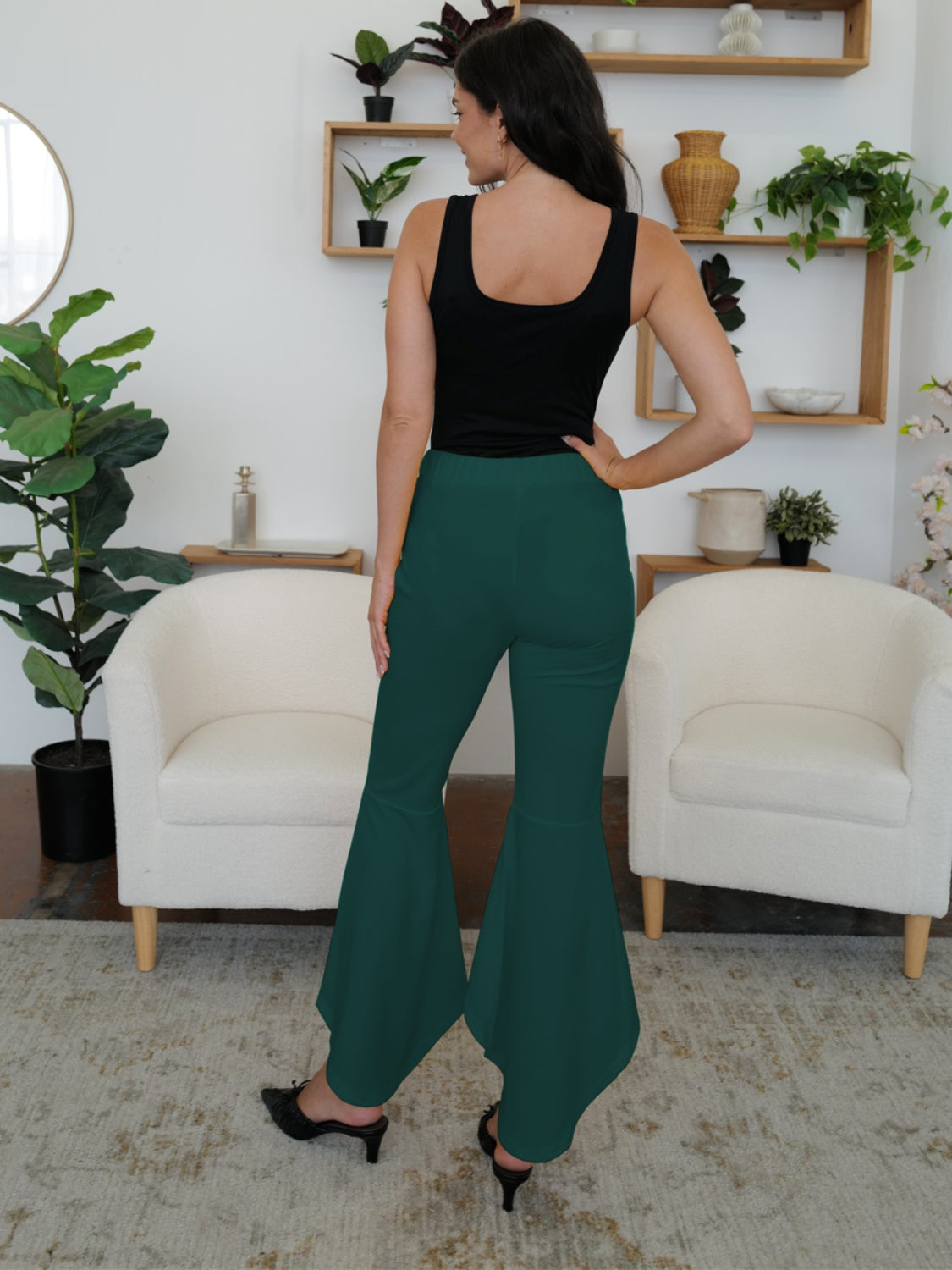 High-Low Bootcut Pants