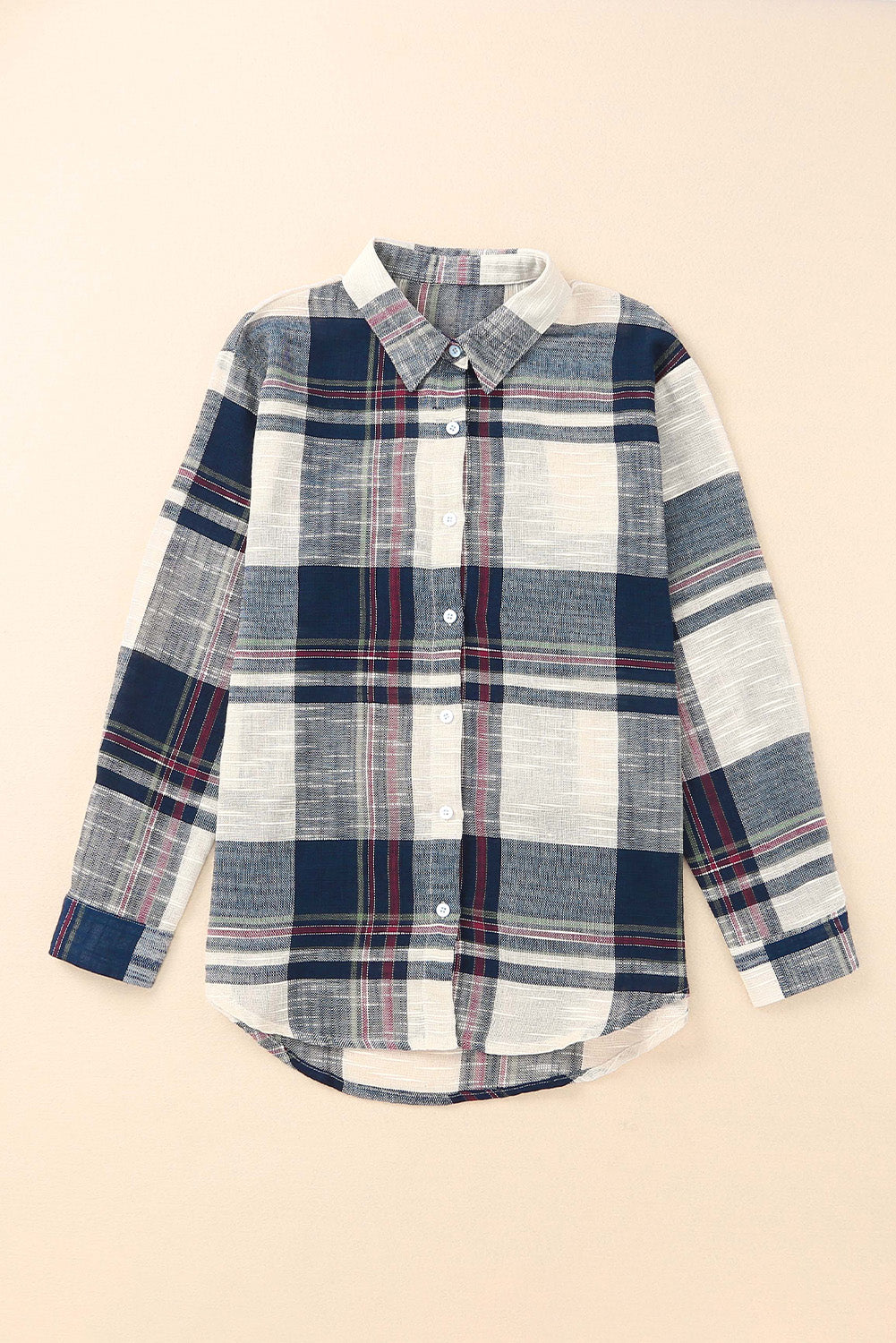 Plaid Button Up Long Sleeve Shirt